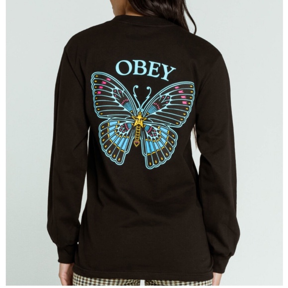 OBEY Butterfly Salvage Womens Tee - Picture 1 of 5